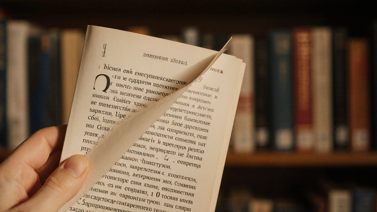 Рука поворачивает страницу книги с чистым форматированием, 1.3 интервалом и центрированным заголовком главы.